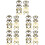 40Pcs Bright Assorted Color Paper New Year Costume Glasses Frames 6