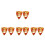 8Pcs Pizza Shaped Hat Multi Color Lightweight Carnival Party Accessory 6
