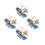 4Pcs Solid Wood Blue Sailboat Statue Mediterranean Coastal Home Decor 8