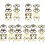 40Pcs Bright Assorted Color Paper New Year Costume Glasses Frames 3