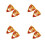8Pcs Pizza Shaped Hat Multi Color Lightweight Carnival Party Accessory 8