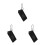 3Pièces Montre Clé Digital Noire Suspendue Pour Usage 9