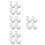16Pcs Universal Silver Bike Gear Hanger Replacement for Mountain Bikes 5