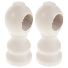 10Pcs White Wooden Curtain Rod Holders Heavy Duty for Home Drapery
