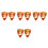 8Pcs Pizza Shaped Hat Multi Color Lightweight Carnival Party Accessory 5