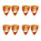 8Pcs Pizza Shaped Hat Multi Color Lightweight Carnival Party Accessory 4
