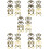 40Pcs Bright Assorted Color Paper New Year Costume Glasses Frames 8