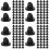 400Pcs Durable Black Plastic Locking Pin Backs for Craft Making 7