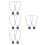 8St Multifunctionele Blauwe Golfbal Hoedclip Zinklegering Met Marker 8