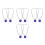 8St Multifunctionele Blauwe Golfbal Hoedclip Zinklegering Met Marker 4