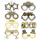 40Pcs Bright Assorted Color Paper New Year Costume Glasses Frames 2