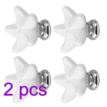8Pcs White Sea Cabinet Pull Knobs for Home Decor