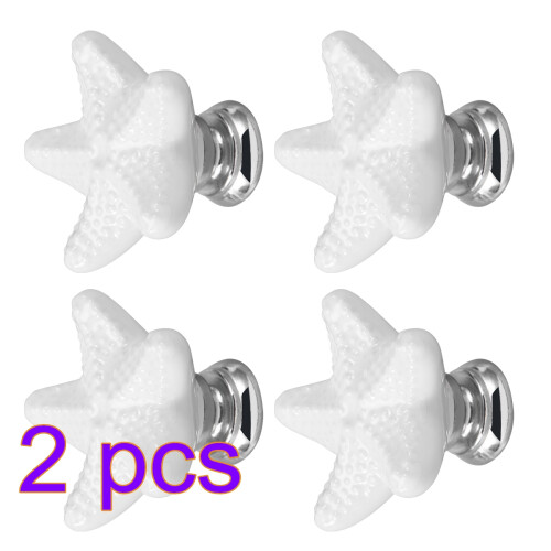 8Pcs White Sea Cabinet Pull Knobs for Home Decor