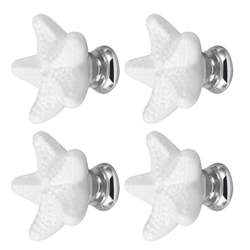8Pcs White Sea Cabinet Pull Knobs for Home Decor 1
