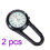 2Pcs Black Clip on Watch with Night Light for Nurses and Workers 5