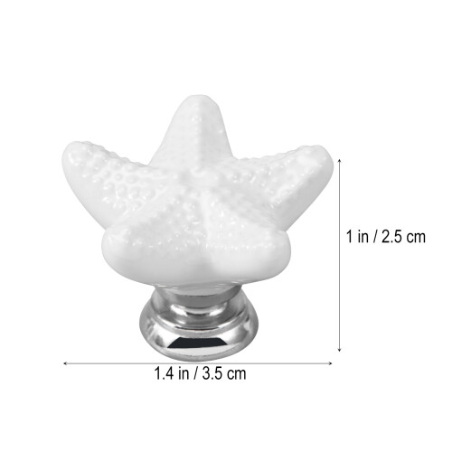8Pcs White Sea Cabinet Pull Knobs for Home Decor 2