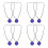 8St Multifunctionele Blauwe Golfbal Hoedclip Zinklegering Met Marker 6