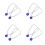 8St Multifunctionele Blauwe Golfbal Hoedclip Zinklegering Met Marker 9