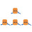 4Pcs Durable Eva Toddler Swim Back Float Orange Kid Learning Float 4
