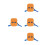 4Pcs Durable Eva Toddler Swim Back Float Orange Kid Learning Float 8