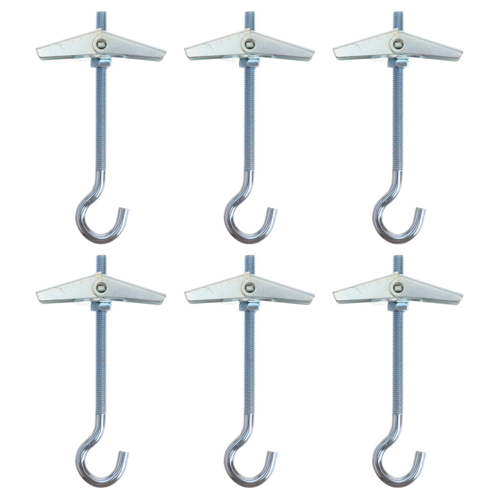 12Pcs Silver Hanging Ceiling Hooks Sturdy Toggle Wings For Wind Chimes 603036454863