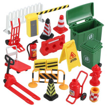 5Sets Mini Traffic Sign Toys Plastic Colorful Kids Pretend Play Props