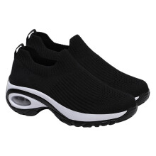 2Pairs Anti-Skid Black Women Running Shoes Lightweight Sports Trainers