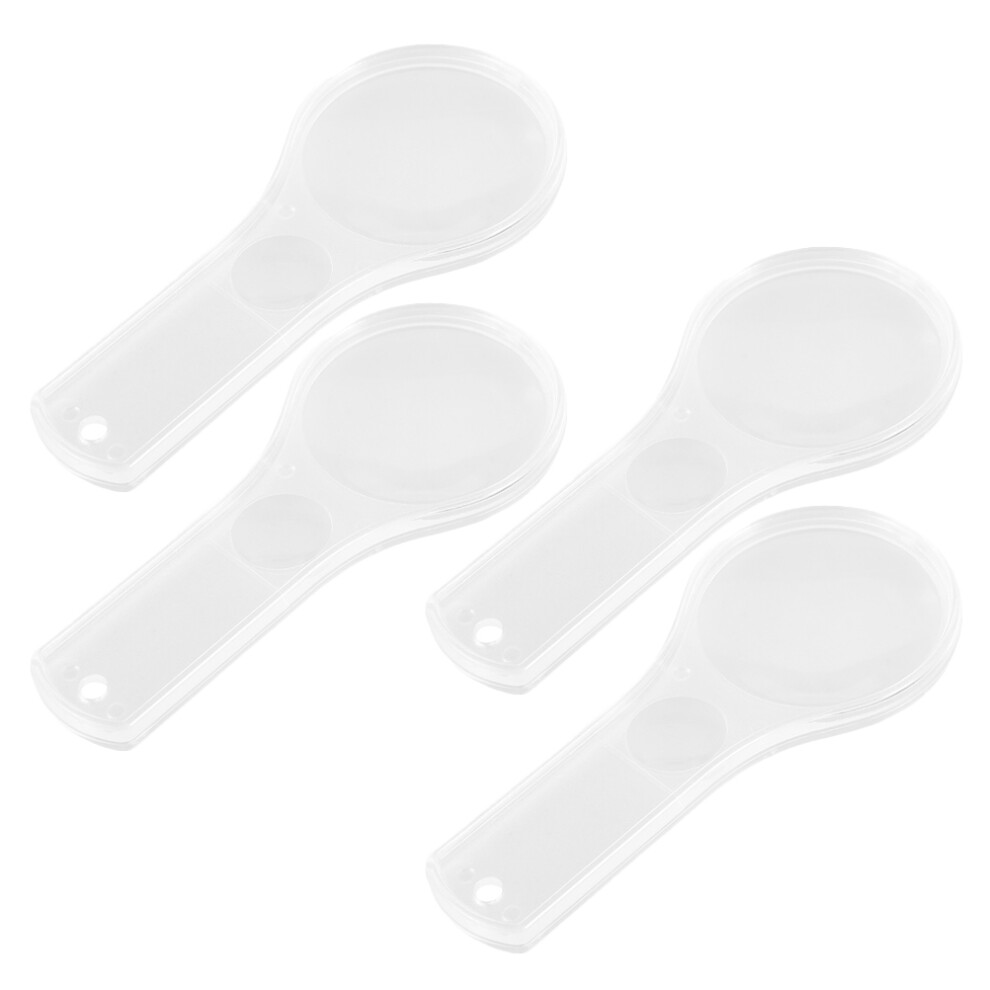 Totority 20Pcs Acrylic Pocket Magnifiers Dual Lens 3X Clear Magnifying Glasses