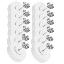 40Pcs White Wood Stud Earring Blanks Stainless Steel Posts DIY Jewelry