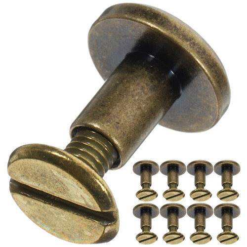 80Pcs Golden Round Rivets Studs for , Jackets, Bags and DIY Use 1