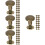 80Pcs Golden Round Rivets Studs for , Jackets, Bags and DIY Use 8