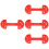 4Pcs Small Kids Dumbbells Red ABS Weights for Training and Activity 8
