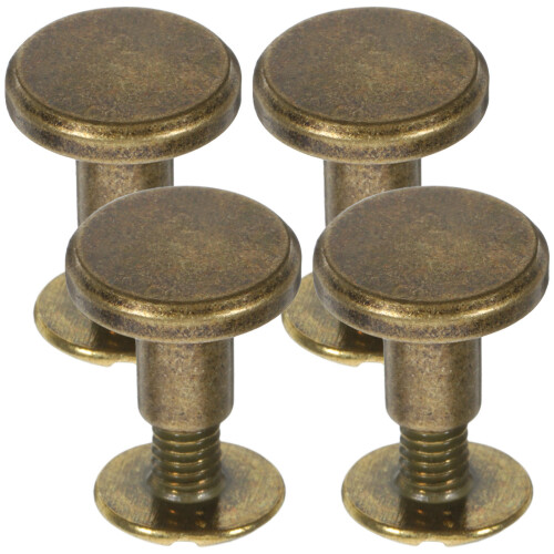 80Pcs Golden Round Rivets Studs for , Jackets, Bags and DIY Use