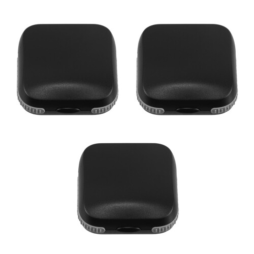 3Pcs Shockproof Hearing Aid Case Black ABS Portable Drying Organizer 2