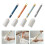 8Pcs Long Handle Baby Bottle Brushes Assorted Color Detachable Cleaner 6