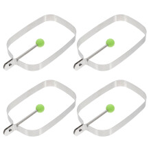 12Pcs Heat Resistant Stainless Steel Egg Rings Square Mold for Cooking