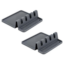 2PCS Silicone Paint Brush Holders, Rectangular Organizer with 4 Slots for Drawing Artists Thick Paint Brush Drying Rest