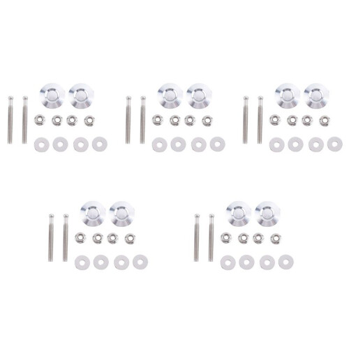 5set Long Push Button Quick Release Hood Pins Bonnet Lock Clip  Bumper Kit
