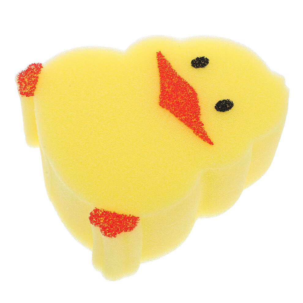 4Pcs Soft Sponge Shower Sponges Cartoon Bath Tools For Newborns Yellow Totority