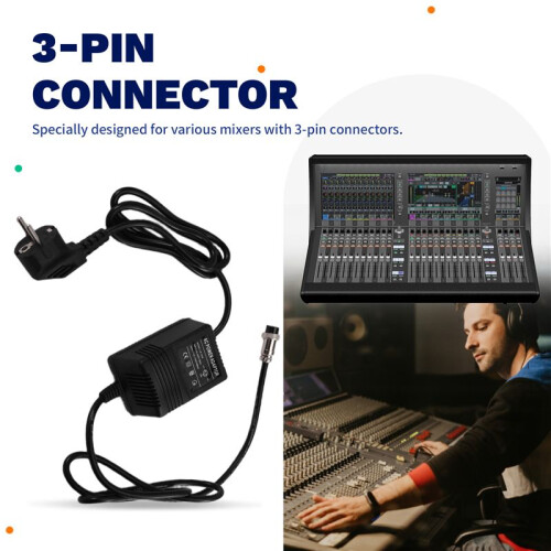 Adapter 17V 600mA Mixing Console Mixer Voeding AC Adapter 3-Pin Connector 220V Input EU Plug 2