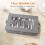 Silverware Storage Box,Flatware Organizer with Zipper Lid, 5 Compartment Cutlery Case with Adjustable Divider and Handle 5