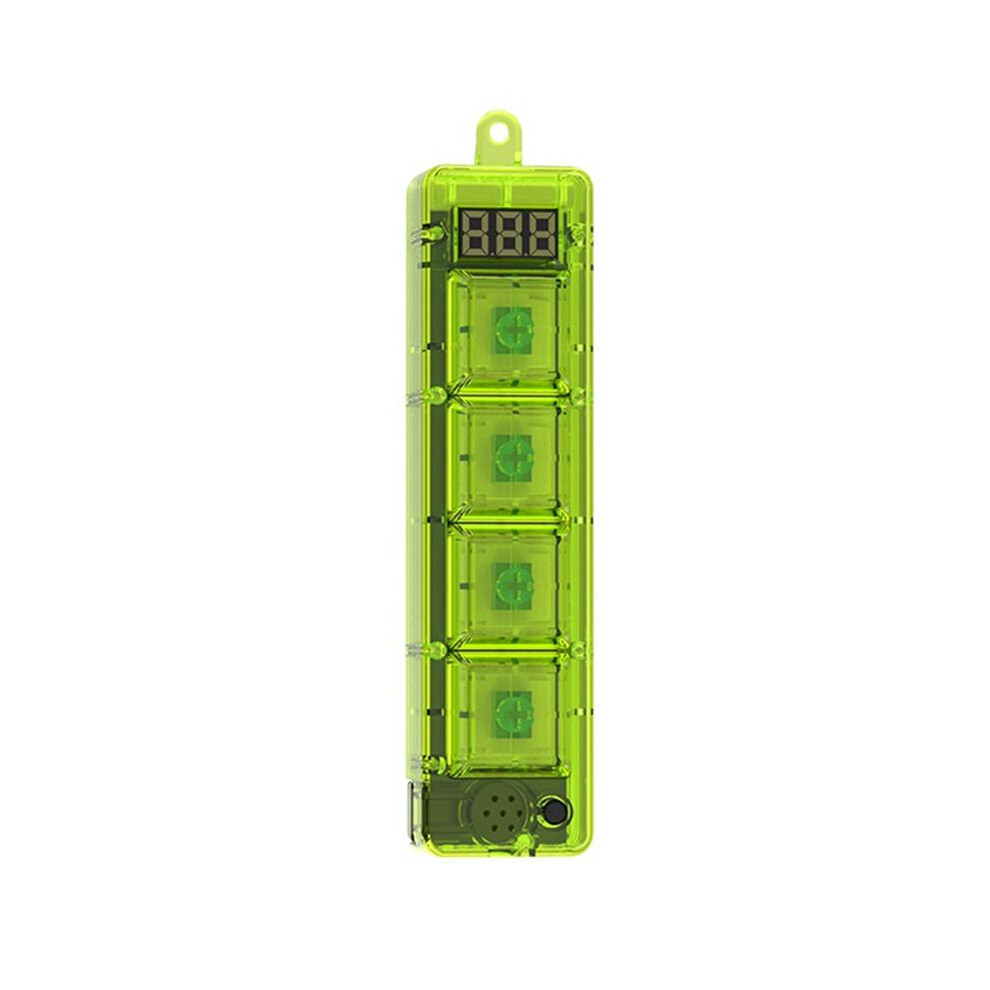 Keycap Keychain Keyboard Fingertip Toys Decompression Mechanical Keyboard 4 Keys With Keycaps Timing/Speed-Changing A Green 4713755109879