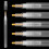 Acrylic Paint Markers,6 Pcs Empty Markers, Fillable Paint Touch  Pen, Round Tilted Flat  Refillable Paints 3