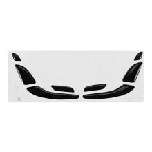8PCS Black Auto Car Door Adjust Button Cover Sticker Trim for E C GLC Class W213 W205 X253