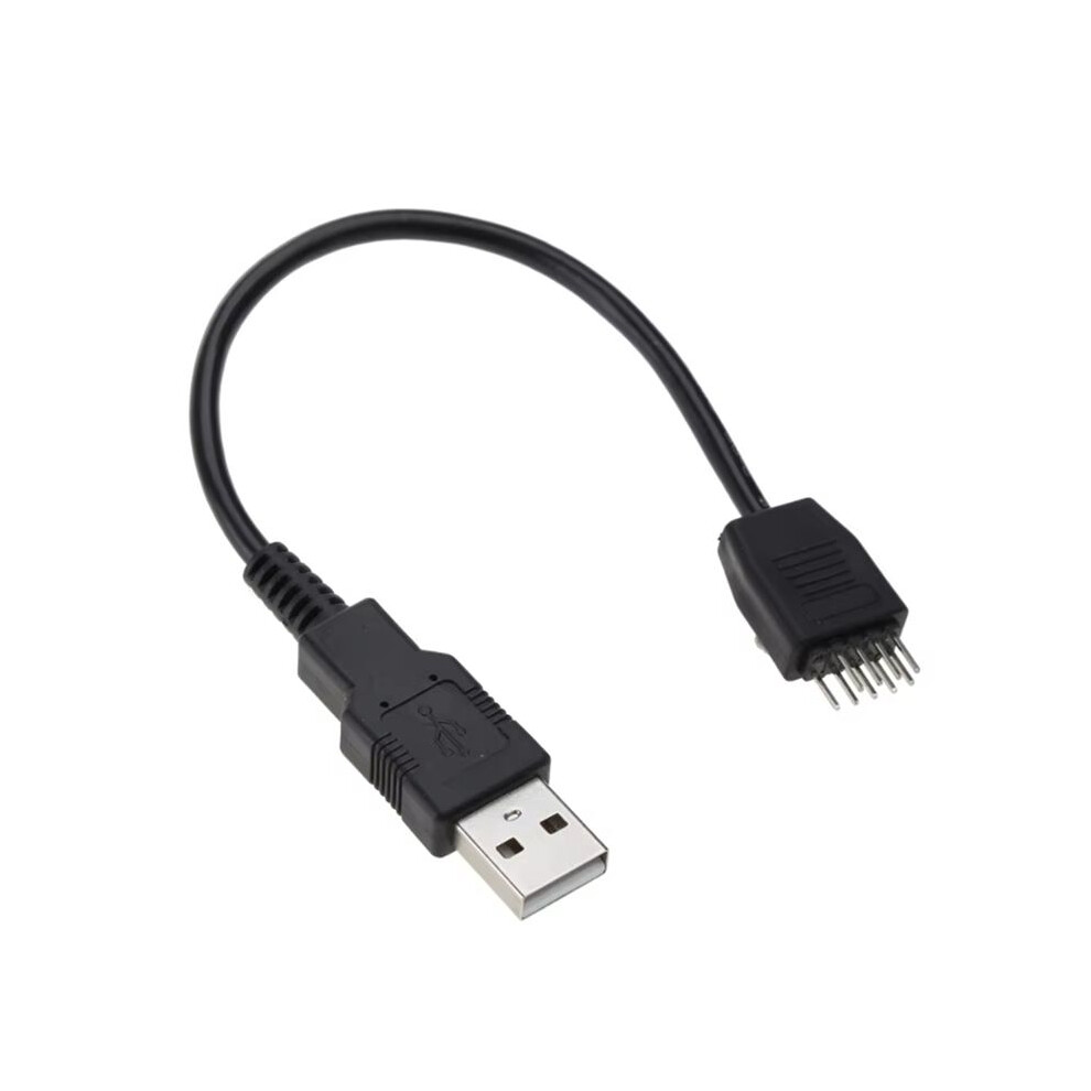 9 Pin Usb Header To Usb Cable, Usb 2.0 Type A Male To 9 Pin Male Motherboard Cable Cord 6031974189549