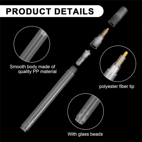 Acrylic Paint Markers,6 Pcs Empty Markers, Fillable Paint Touch  Pen, Round Tilted Flat  Refillable Paints 2