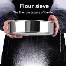 Flour Sifter for Baking - Stainless Steel 6 Inch Round Sifter, Fine Mesh Flour Sieve