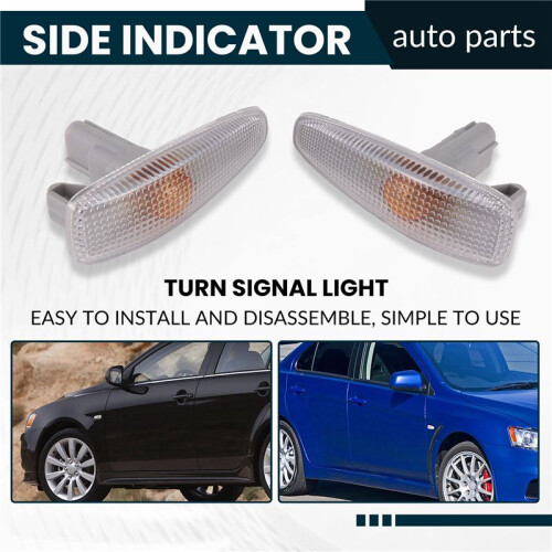 Side Indicator Turn Signal Light Pair for  Lancer Mirage RVR 2008-2017 8351A047 2