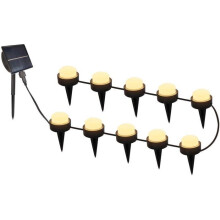 10 mini-solarleuchten zum Stecken - LUMISKY - SOLIRAY - 12 m - warmweißes LED - Wegmarkierung