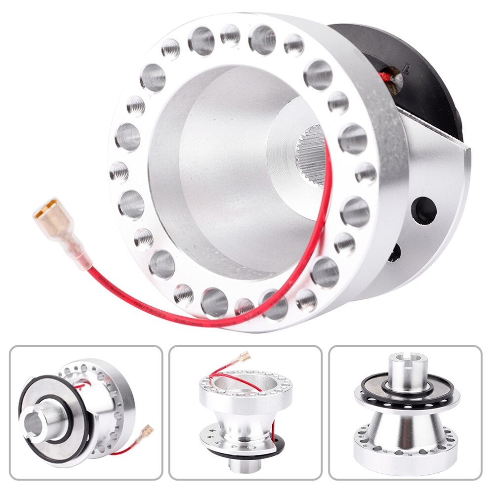 Quick Release Steering Wheel Hub Adapter Kit For Honda Civic S2000 2002-2007 Silver 4911377829797